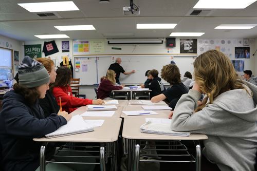 Students in Math Class.